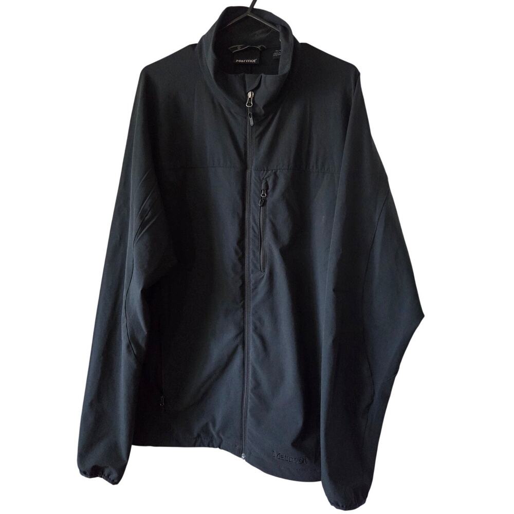 Marmot Black Black XL Zip Up Shell Windbreaker Jacket Shell